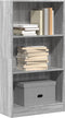 vidaXL - Boekenkast - 60x24x109 - cm - bewerkt - hout - grijs - sonoma - eikenkleurig