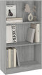 vidaXL - Boekenkast - 60x24x109 - cm - bewerkt - hout - grijs - sonoma - eikenkleurig