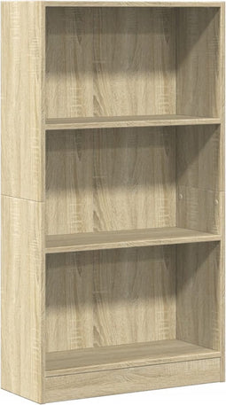 vidaXL - Boekenkast - 60x24x109 - cm - bewerkt - hout - sonoma - eikenkleurig