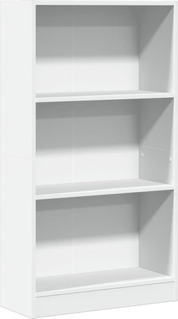 vidaXL - Boekenkast - 60x24x109 - cm - bewerkt - hout - wit