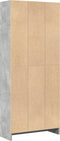 vidaXL - Boekenkast - 60x24x143 - cm - bewerkt - hout - betongrijs