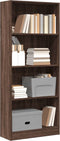 vidaXL - Boekenkast - 60x24x143 - cm - bewerkt - hout - bruin - eikenkleur