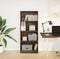 vidaXL - Boekenkast - 60x24x143 - cm - bewerkt - hout - bruin - eikenkleur