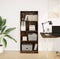 vidaXL - Boekenkast - 60x24x143 - cm - bewerkt - hout - gerookt - eikenkleurig