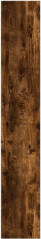 vidaXL - Boekenkast - 60x24x143 - cm - bewerkt - hout - gerookt - eikenkleurig
