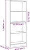 vidaXL - Boekenkast - 60x24x143 - cm - bewerkt - hout - hoogglans - wit