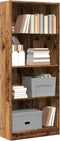 vidaXL - Boekenkast - 60x24x143 - cm - bewerkt - hout - oud - houtkleurig