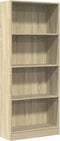 vidaXL - Boekenkast - 60x24x143 - cm - bewerkt - hout - sonoma - eikenkleurig