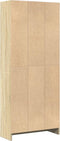 vidaXL - Boekenkast - 60x24x143 - cm - bewerkt - hout - sonoma - eikenkleurig
