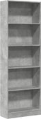 vidaXL - Boekenkast - 60x24x176 - cm - bewerkt - hout - betongrijs