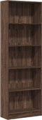 vidaXL - Boekenkast - 60x24x176 - cm - bewerkt - hout - bruin - eikenkleurig