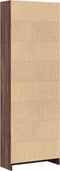 vidaXL - Boekenkast - 60x24x176 - cm - bewerkt - hout - bruin - eikenkleurig