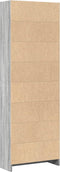 vidaXL - Boekenkast - 60x24x176 - cm - bewerkt - hout - grijs - sonoma - eikenkleurig