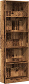 vidaXL - Boekenkast - 60x24x176 - cm - bewerkt - hout - oud - houtkleurig