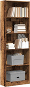 vidaXL - Boekenkast - 60x24x176 - cm - bewerkt - hout - oud - houtkleurig