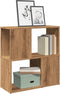 vidaXL - Boekenkast - 60x24x63 - cm - bewerkt - hout - artisanaal - eikenkleur