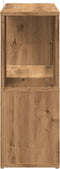 vidaXL - Boekenkast - 60x24x63 - cm - bewerkt - hout - artisanaal - eikenkleur