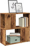 vidaXL - Boekenkast - 60x24x63 - cm - bewerkt - hout - oud - houtkleurig