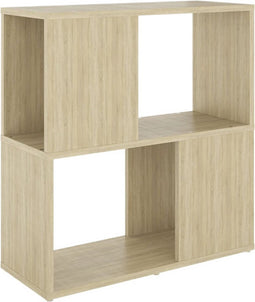 vidaXL - Boekenkast - 60x24x63 - cm - bewerkt - hout - sonoma - eikenkleurig
