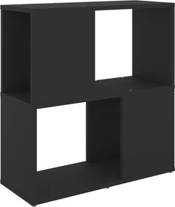 vidaXL - Boekenkast - 60x24x63 - cm - bewerkt - hout - zwart