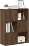 vidaXL - Boekenkast - 60x24x76,5 - cm - bewerkt - hout - bruin - eikenkleurig