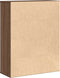 vidaXL - Boekenkast - 60x24x76,5 - cm - bewerkt - hout - bruin - eikenkleurig
