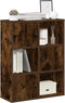 vidaXL - Boekenkast - 60x24x76,5 - cm - bewerkt - hout - gerookt - eikenkleurig