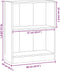 vidaXL - Boekenkast - 60x24x76 - cm - bewerkt - hout - artisanaal - eikenkleurig