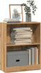 vidaXL - Boekenkast - 60x24x76 - cm - bewerkt - hout - artisanaal - eikenkleurig
