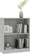 vidaXL - Boekenkast - 60x24x76 - cm - bewerkt - hout - betongrijs