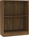 vidaXL - Boekenkast - 60x24x76 - cm - bewerkt - hout - bruin - eikenkleur