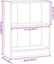 vidaXL - Boekenkast - 60x24x76 - cm - bewerkt - hout - oud - houtkleurig