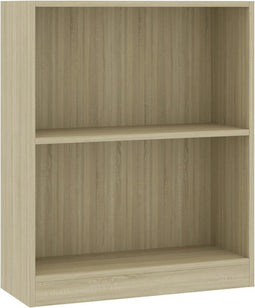 vidaXL - Boekenkast - 60x24x76 - cm - bewerkt - hout - sonoma - eikenkleurig