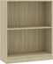vidaXL - Boekenkast - 60x24x76 - cm - bewerkt - hout - sonoma - eikenkleurig