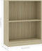 vidaXL - Boekenkast - 60x24x76 - cm - bewerkt - hout - sonoma - eikenkleurig