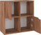 vidaXL - Boekenkast - 60x27,5x59,5 - cm - bewerkt - hout - bruin - eikenkleurig