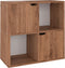 vidaXL - Boekenkast - 60x27,5x59,5 - cm - bewerkt - hout - bruin - eikenkleurig