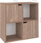 vidaXL - Boekenkast - 60x27,5x59,5 - cm - bewerkt - hout - grijs - sonoma - eikenkleur