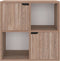 vidaXL - Boekenkast - 60x27,5x59,5 - cm - bewerkt - hout - grijs - sonoma - eikenkleur