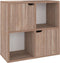 vidaXL - Boekenkast - 60x27,5x59,5 - cm - bewerkt - hout - grijs - sonoma - eikenkleur