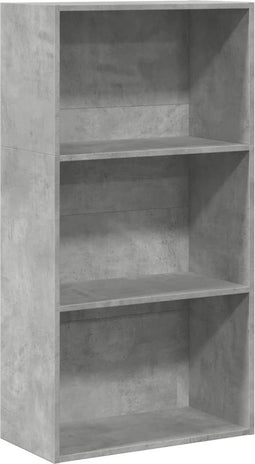 vidaXL - Boekenkast - 60x30x114 - cm - bewerkt - hout - betongrijs