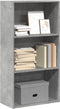 vidaXL - Boekenkast - 60x30x114 - cm - bewerkt - hout - betongrijs