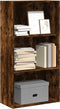 vidaXL - Boekenkast - 60x30x114 - cm - bewerkt - hout - gerookt - eikenkleurig