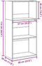 vidaXL - Boekenkast - 60x30x114 - cm - bewerkt - hout - oud - houtkleurig