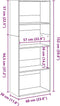 vidaXL - Boekenkast - 60x30x152 - cm - bewerkt - hout - betongrijs