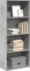 vidaXL - Boekenkast - 60x30x152 - cm - bewerkt - hout - betongrijs