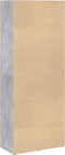 vidaXL - Boekenkast - 60x30x152 - cm - bewerkt - hout - betongrijs