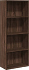 vidaXL - Boekenkast - 60x30x152 - cm - bewerkt - hout - bruin - eikenkleurig