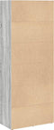 vidaXL - Boekenkast - 60x30x152 - cm - bewerkt - hout - grijs - sonoma - eikenkleurig