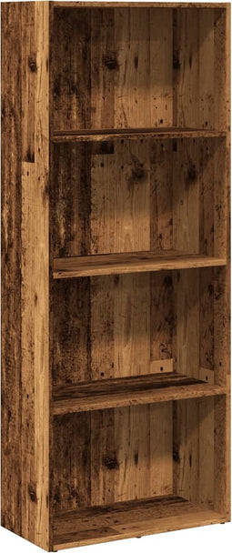vidaXL - Boekenkast - 60x30x152 - cm - bewerkt - hout - oud - houtkleurig